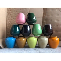 Chậu Gốm Sứ Dáng Bầu Men Bóng Nhiều Màu Sắc